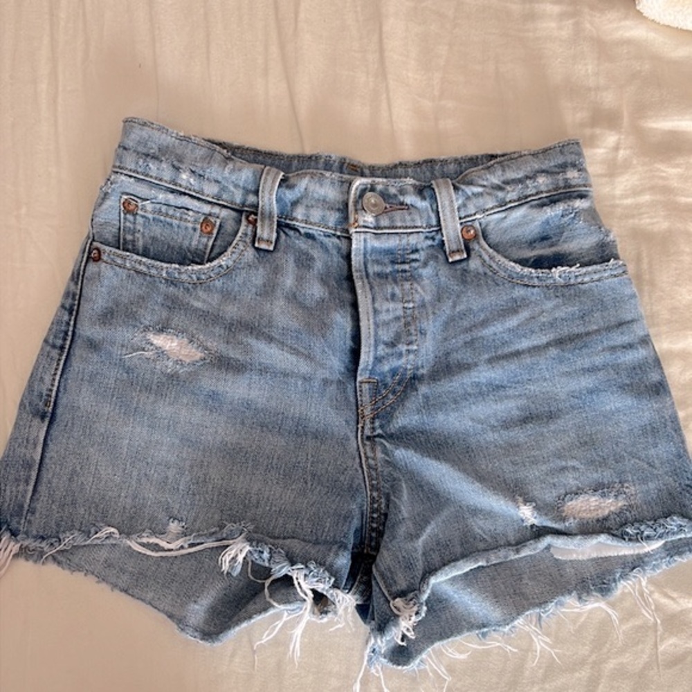 Levi's Distressed Jean Shorts - Picture 2 of 5